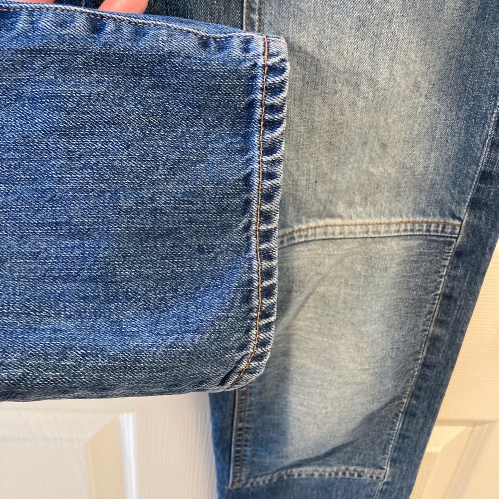 Madewell Rivet & Thread Patch Boy Jeans High-Rise Hippie 70s Womans Size 27 - Picture 15 of 16